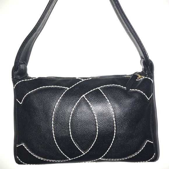 ๐โจ CELEBRITY โจ๐ RARE CC WILD stitch CHANEL ZIPPER BAG - Picture 4 of 16